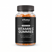 Vitamin C Gummies Orange flavor Vitasy packshot (matte black edition)