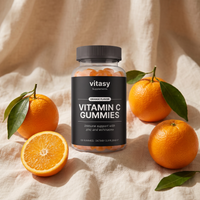 Vitamin C Gummies - Lifestyle hero on linen with oranges