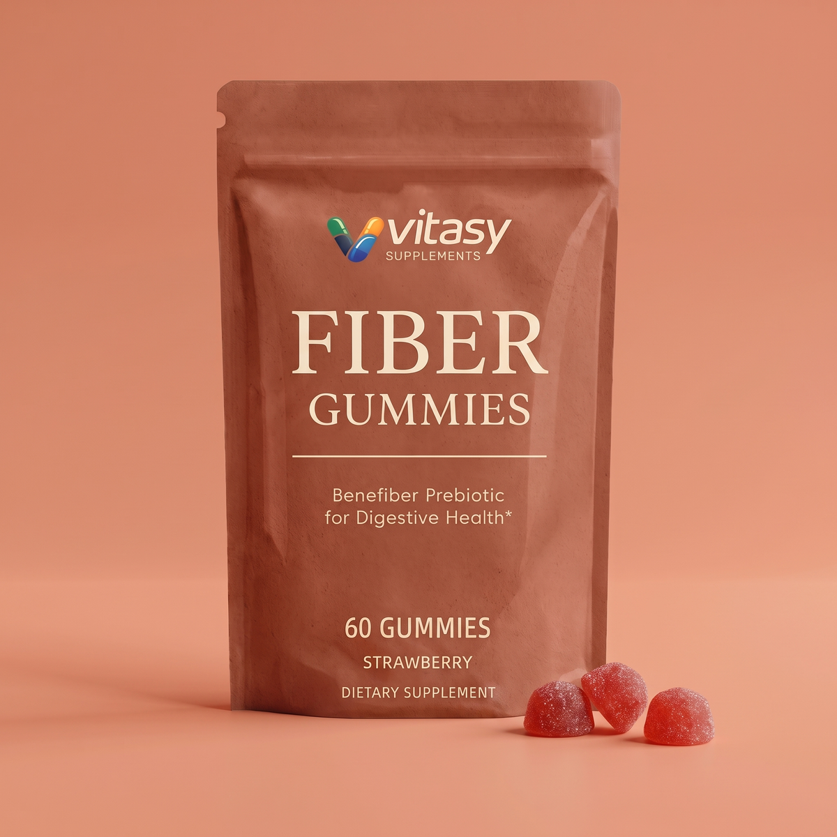 Fiber Gummies Strawberry - Gallery Image 1