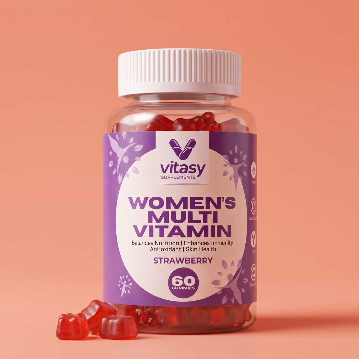 Women's Multivitamin Gummies Strawberry - Gallery Image 1