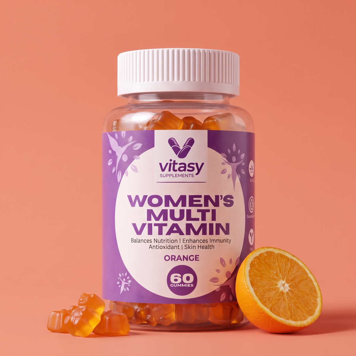 Women's Multivitamin Gummies Orange - Gallery Image 1 v2