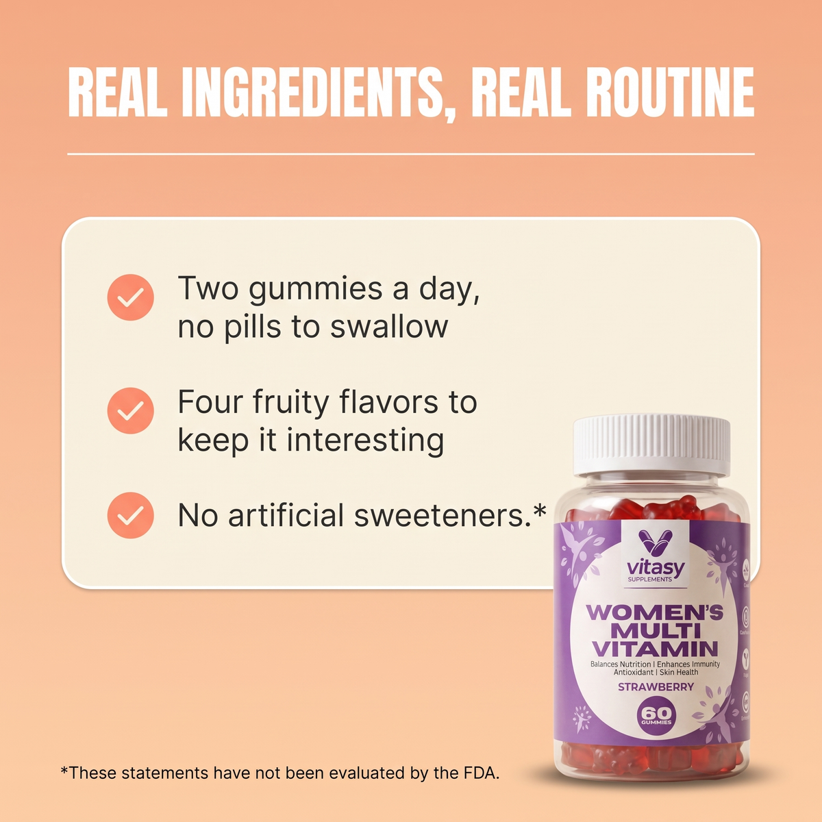 Women's Multivitamin Gummies v10 - Real ingredients real routine
