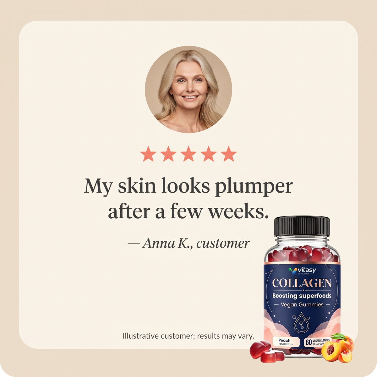Collagen Gummies Peach - Customer story 1