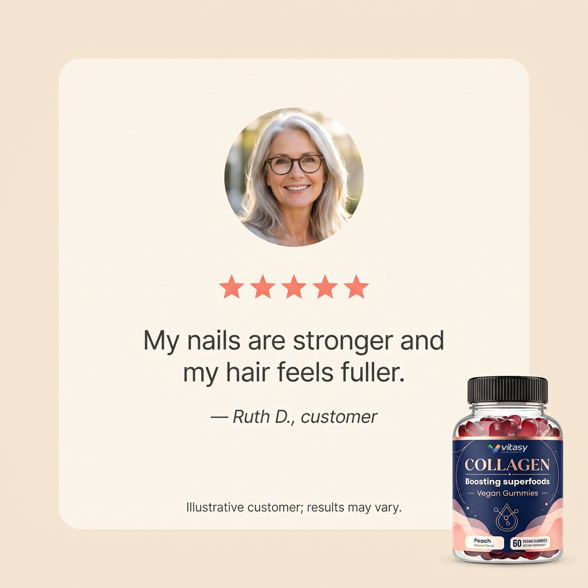 Collagen Gummies Peach - Customer story 3