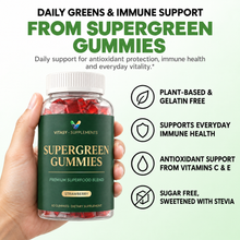 Supergreen Gummies v10 - Daily greens and immune support, plant-based and sugar free
