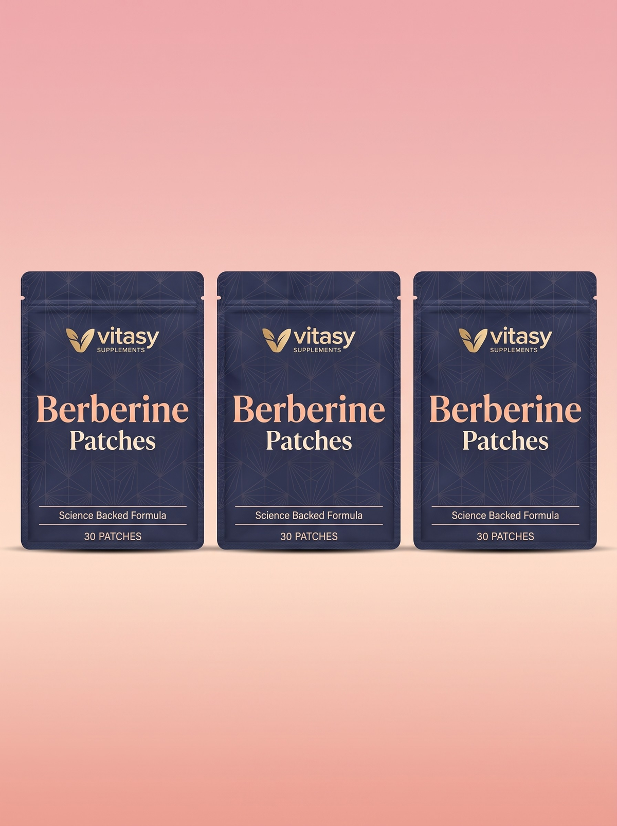 Three pouches of Vitasy Berberine Patches
