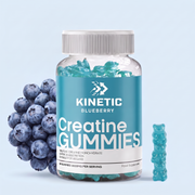Creatine Gummies v8 - Blueberry jar, 60 gummies, 3000mg creatine monohydrate per serving