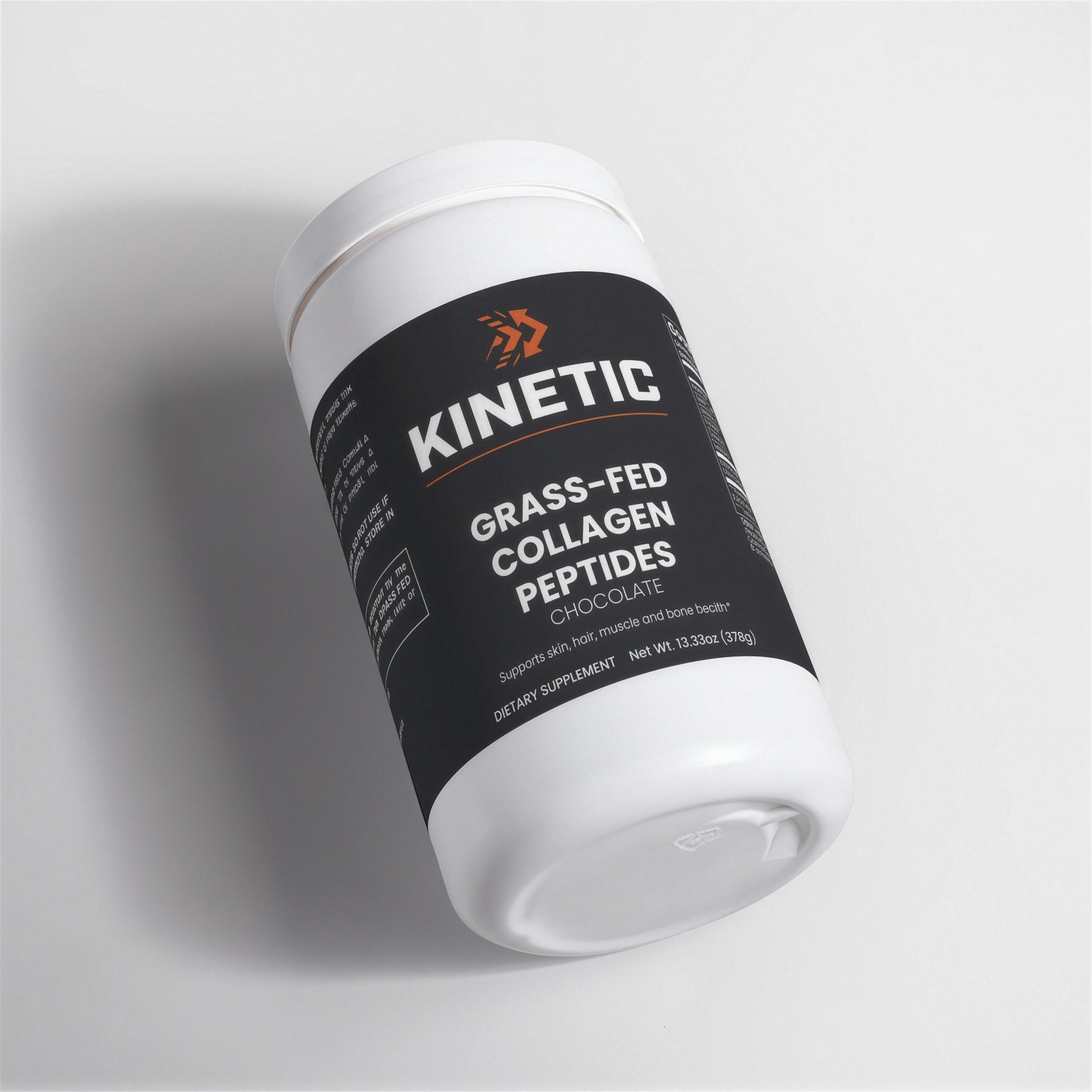 KINETIC Grass-Fed Collagen Peptides, chocolate, 378 g tub