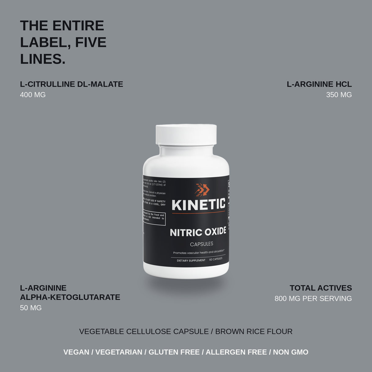 The entire label, five lines - label flat lay v2