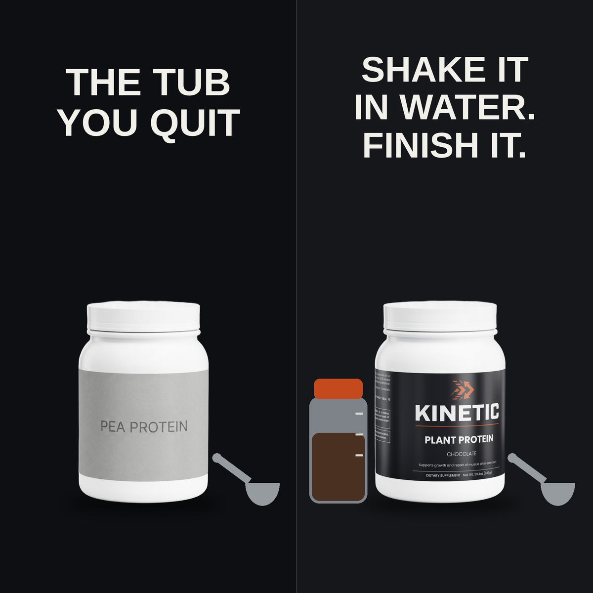 The tub you quit. Shake it in water. Finish it.