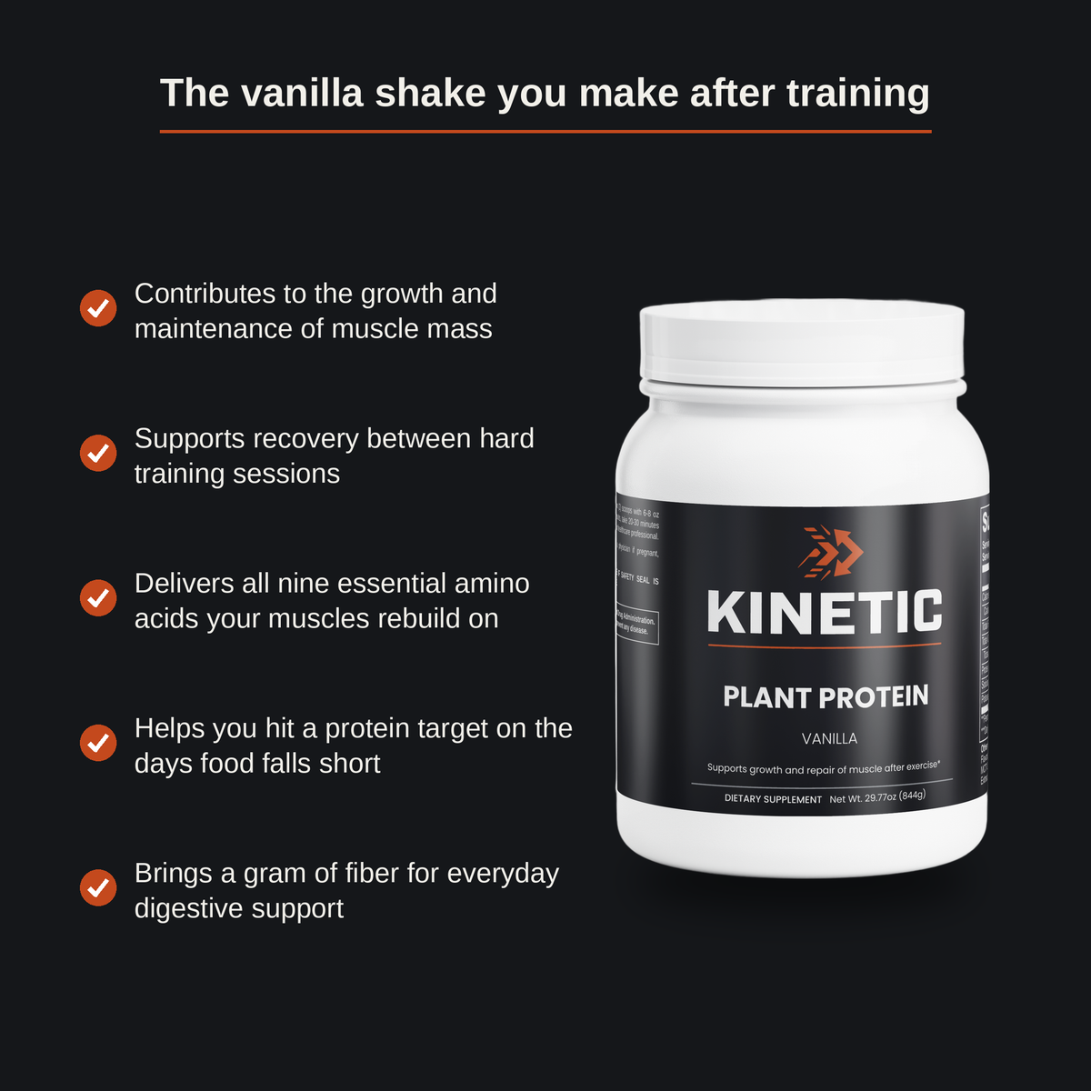 The vanilla shake you make after training