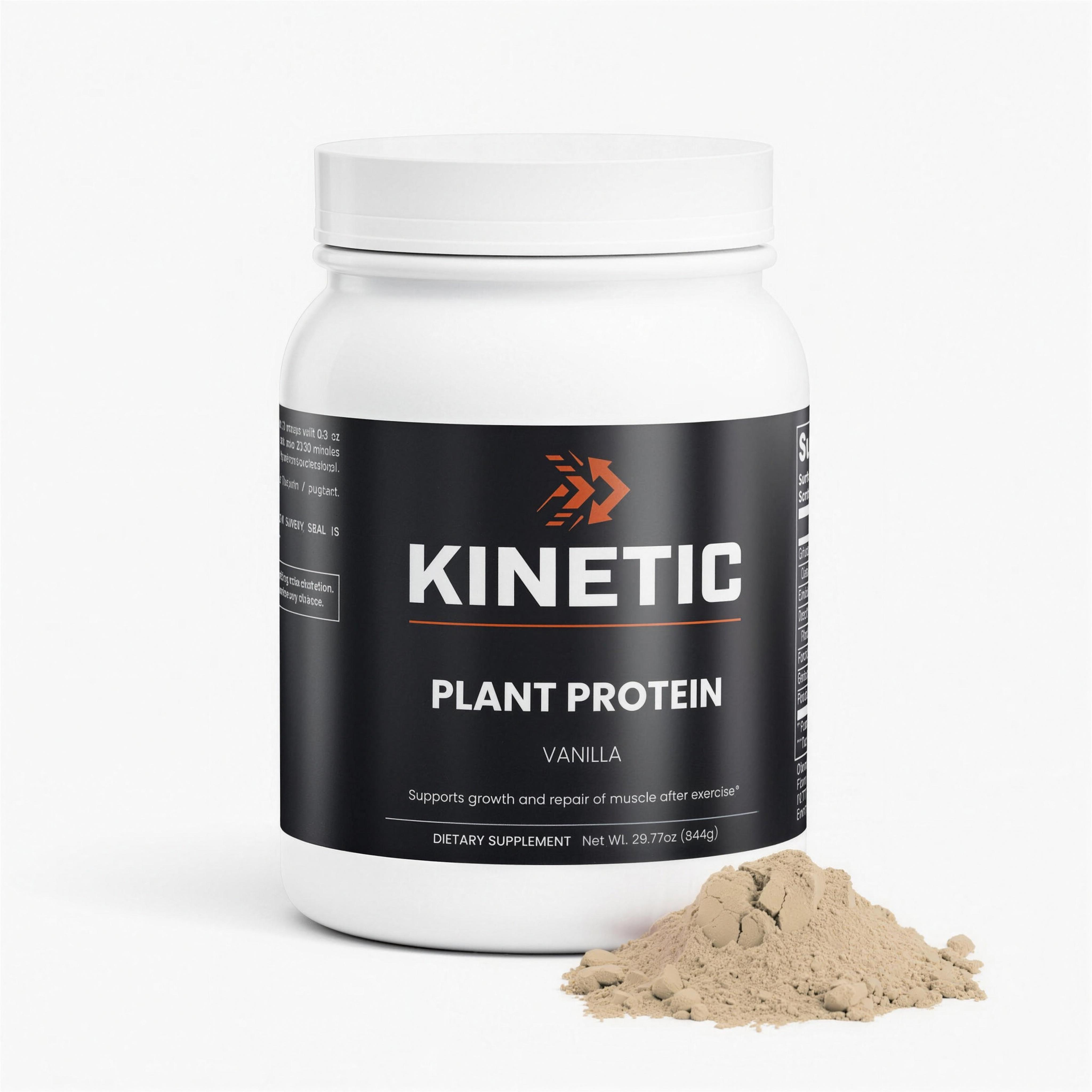 KINETIC Plant Protein, vanilla, 844 g tub