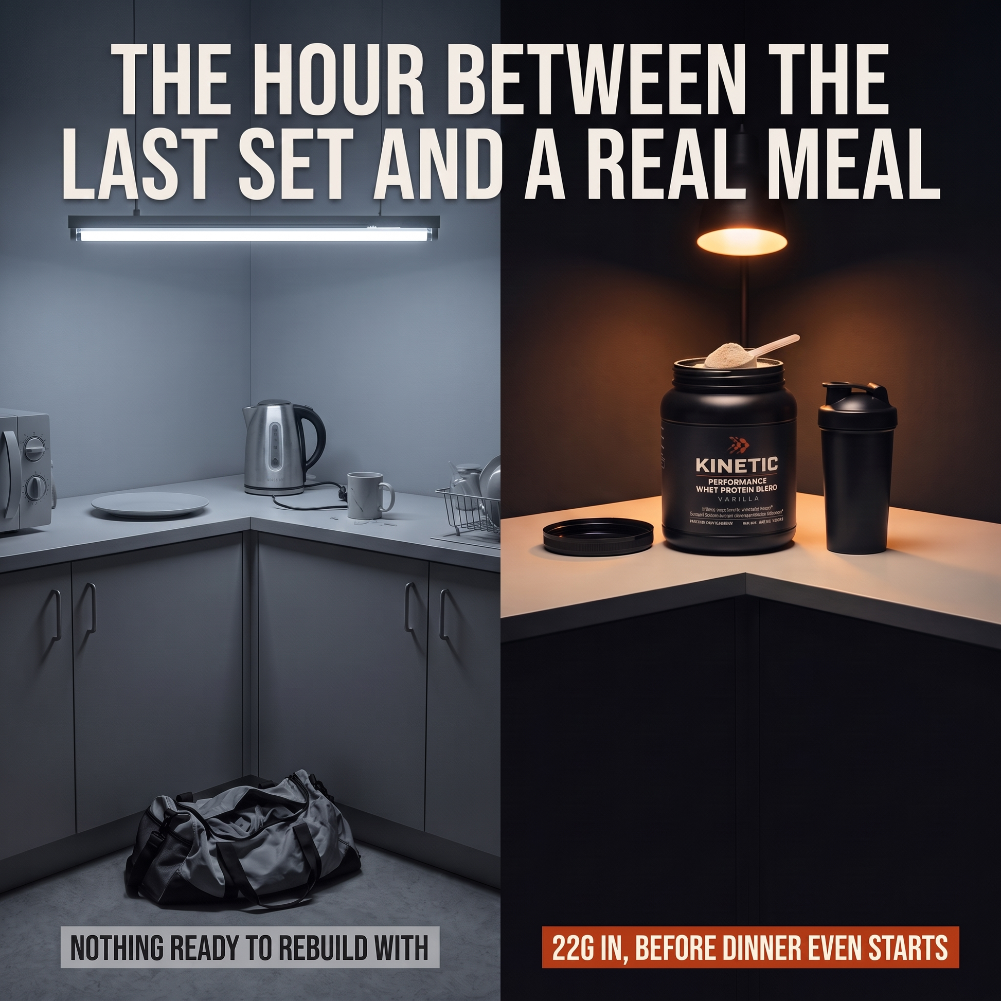 The hour between the last set and a real meal
