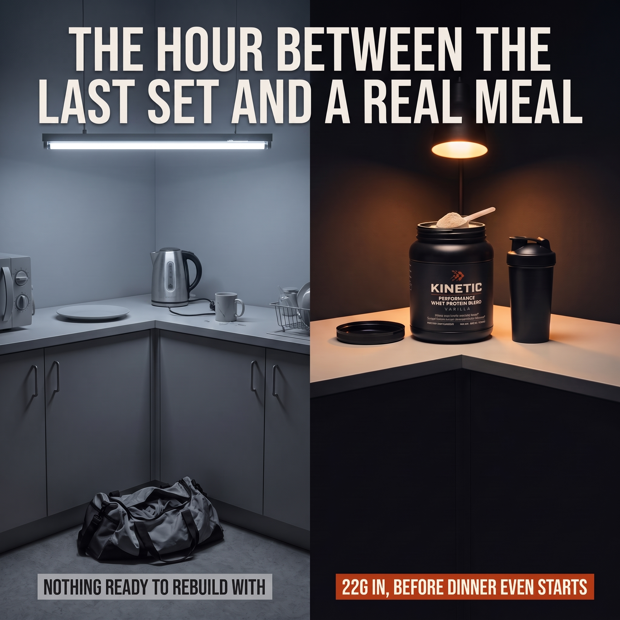 The hour between the last set and a real meal