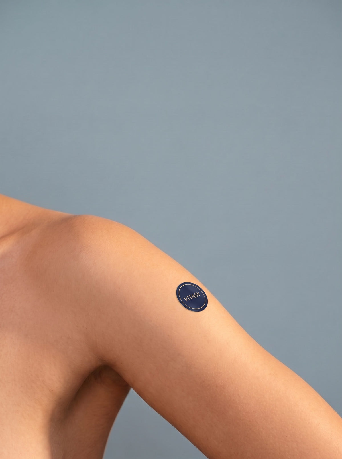 Vitasy patch on the upper arm