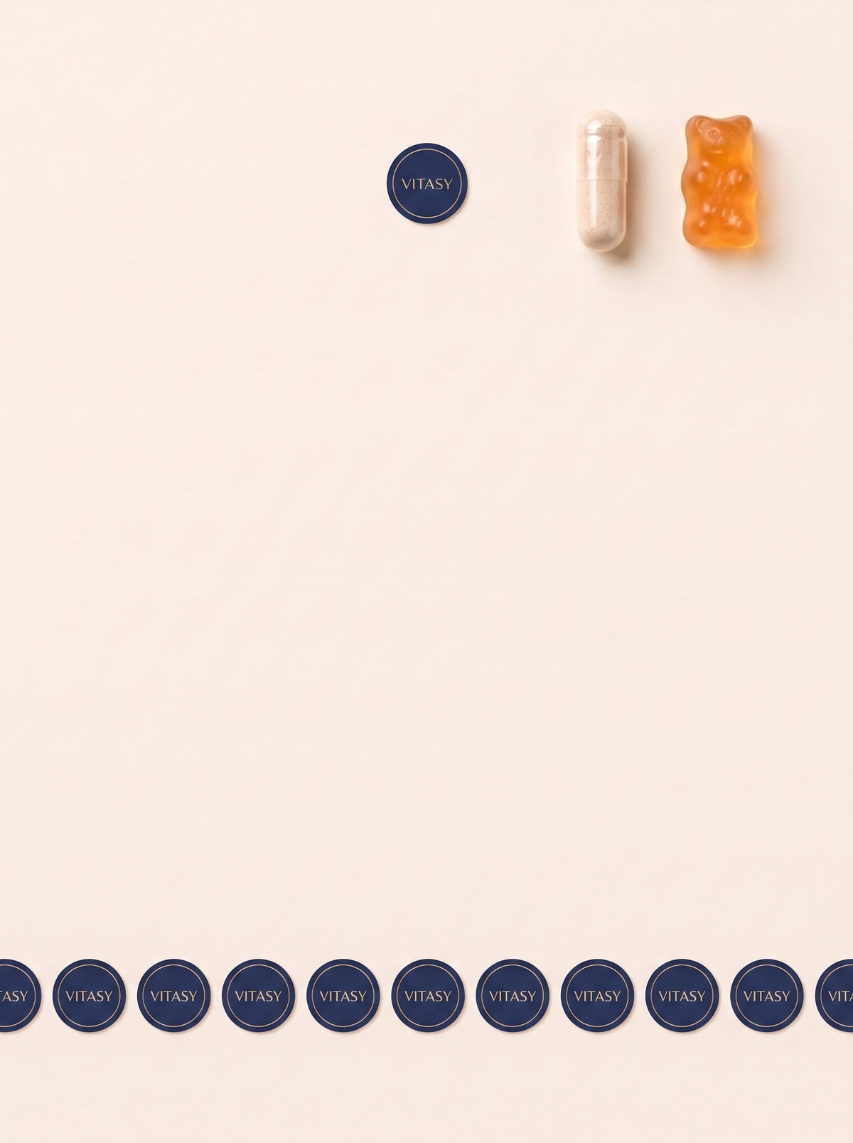 Patch next to a capsule and a gummy