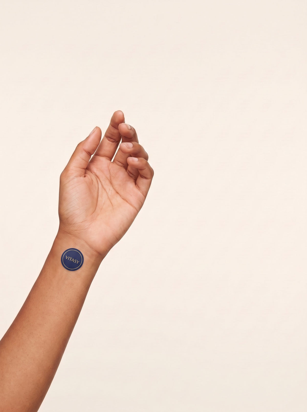 Vitasy patch on the wrist