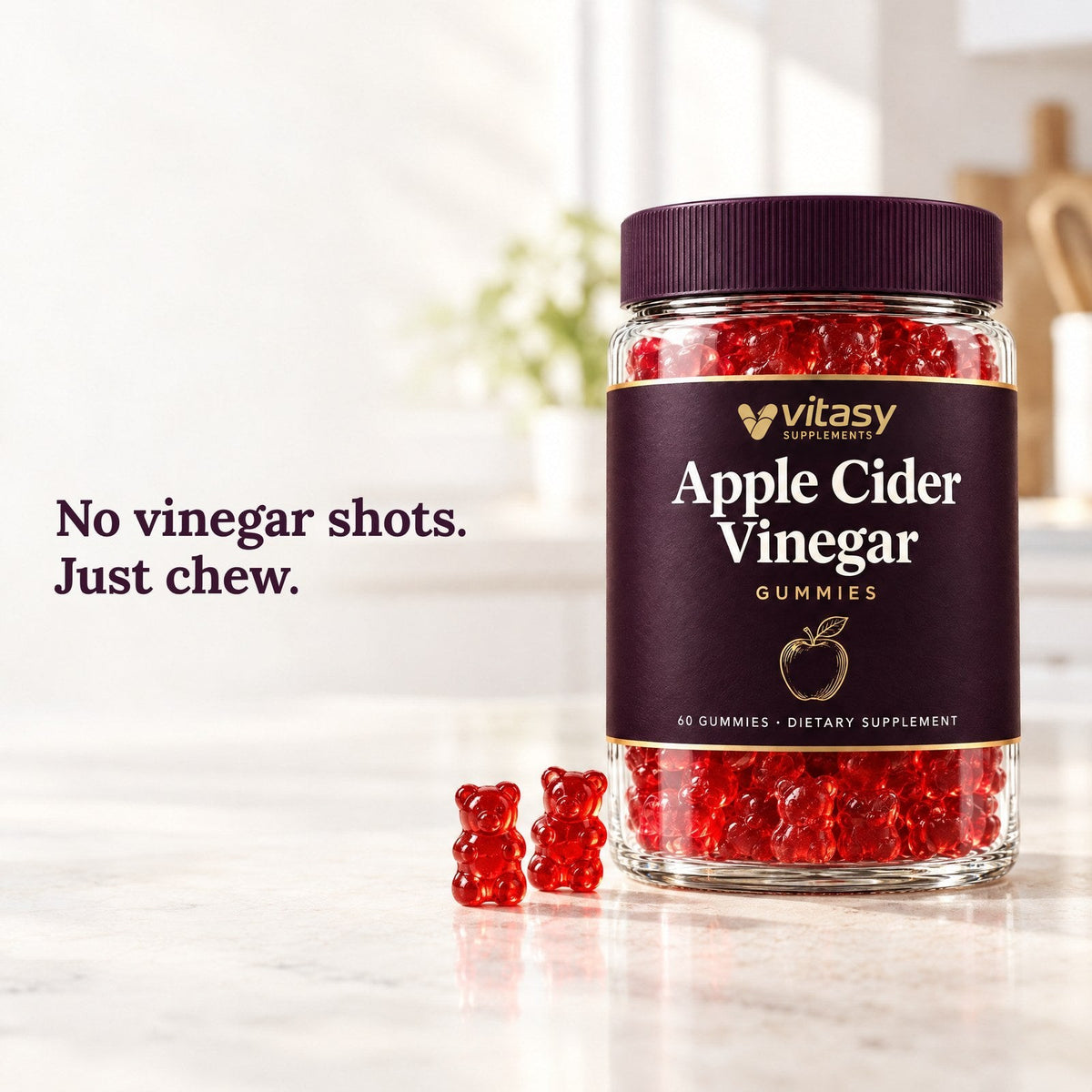 No vinegar shots. Just chew.