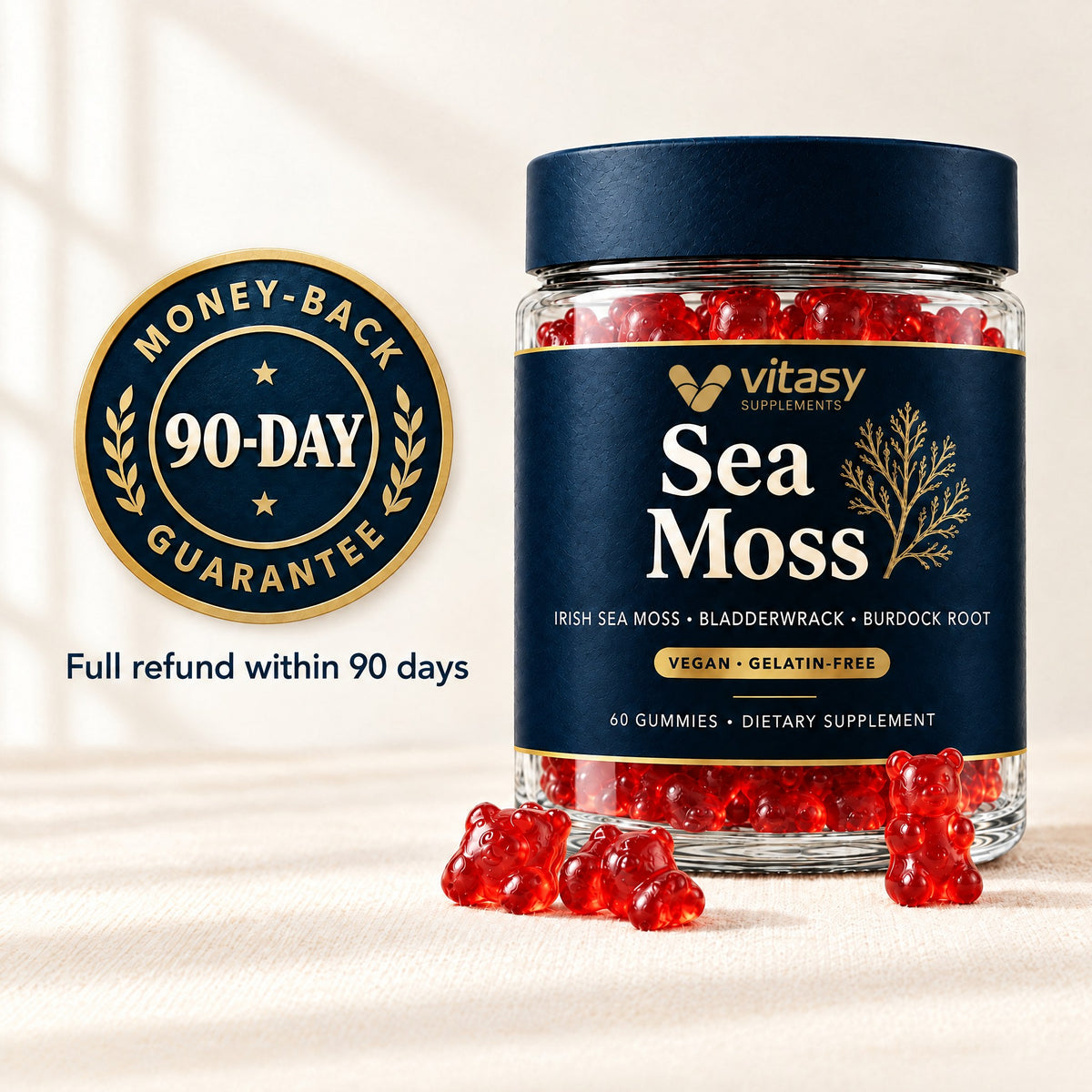 Vitasy 90-day money-back guarantee
