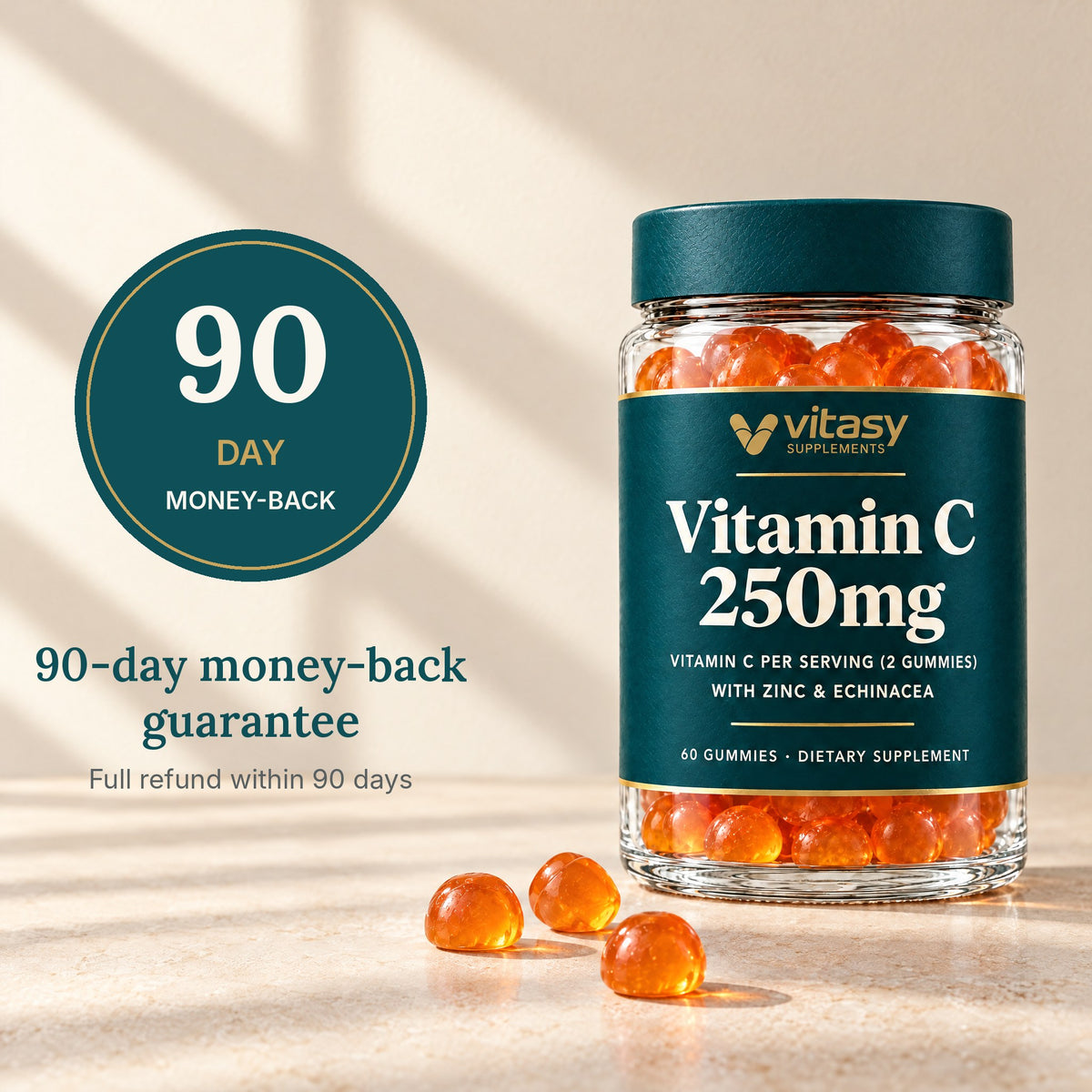 Vitasy 90-day money-back guarantee