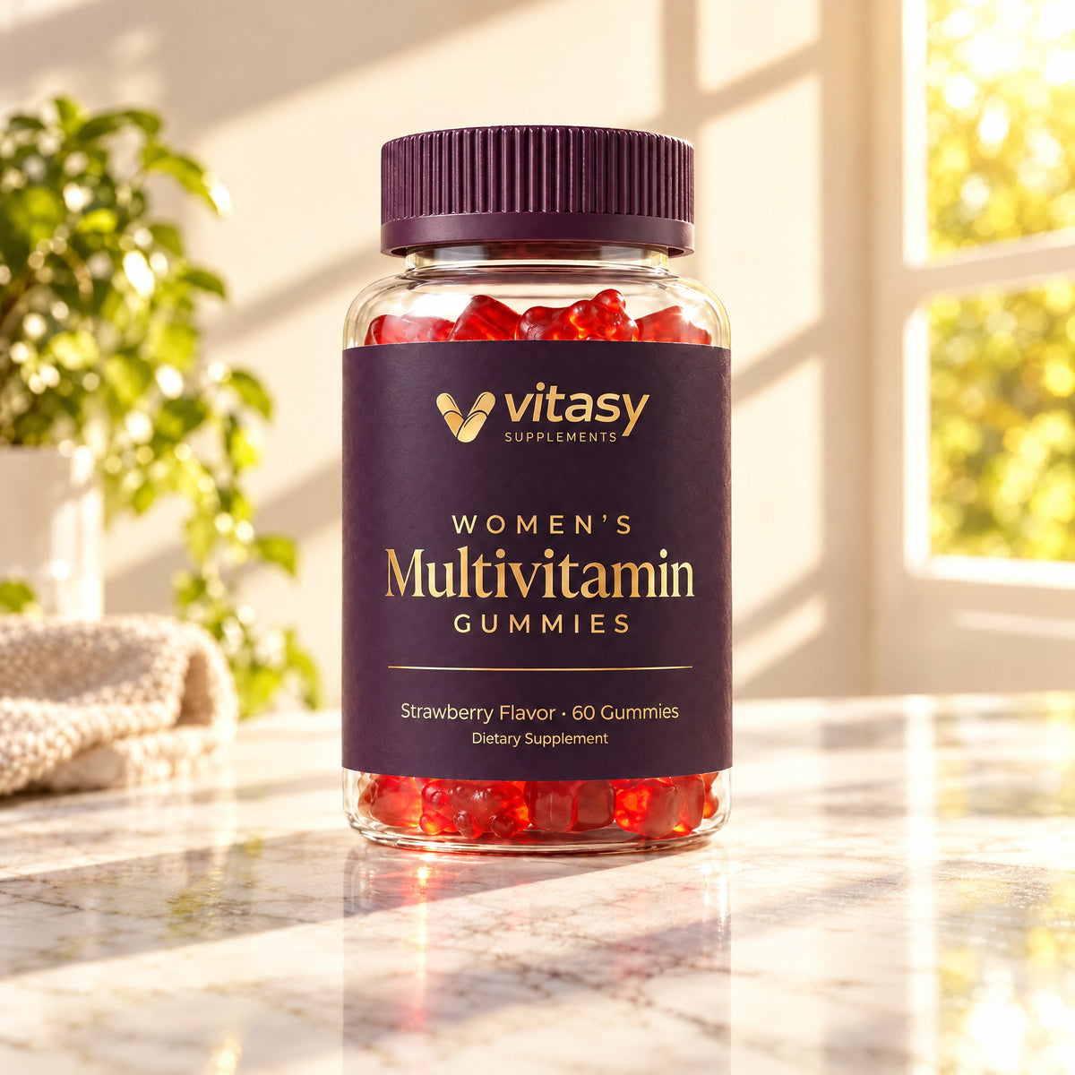 1200 IU Vitamin D Multivitamin for Women - Chewable Gummies, Plus 10 More Vitamins & Minerals, 2 a Day - 60 Count