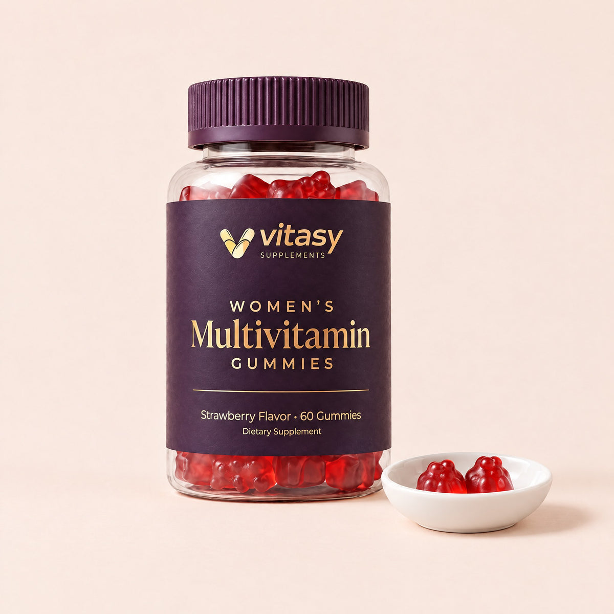 Women's Daily Multivitamin - Only 2 Gummies a Day, Not 4 or More - 11 Vitamins & Minerals, 60 Count, 30 Servings