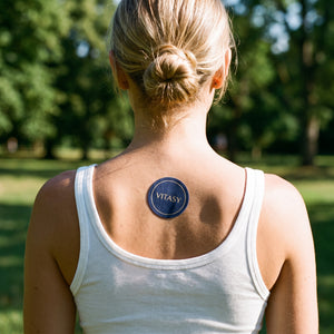 Vitasy NAD+ patch worn on the upper back