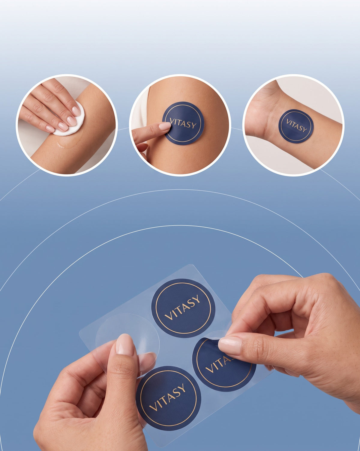 Three steps to apply a Vitasy NAD+ patch