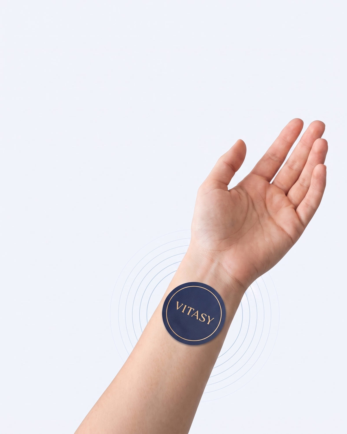 Vitasy NAD+ patch on the inner wrist
