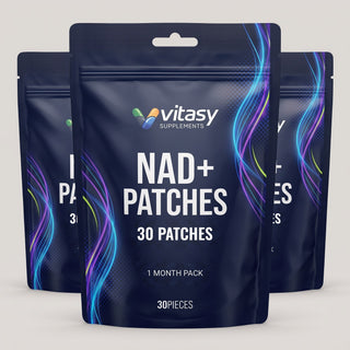 Three Vitasy NAD+ Patches pouches