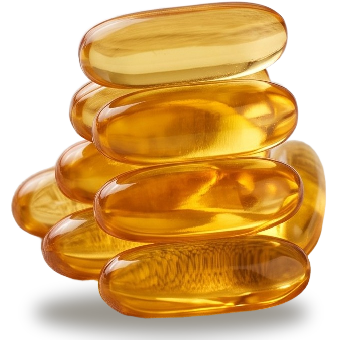 Stack of oil of oregano softgels
