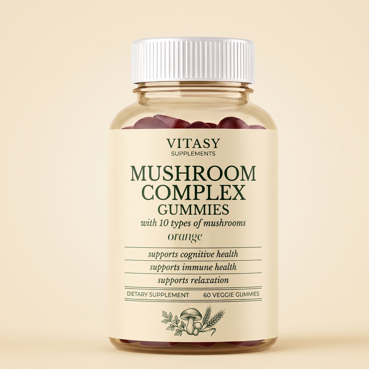 Mushroom Gummies v5 - Orange product hero