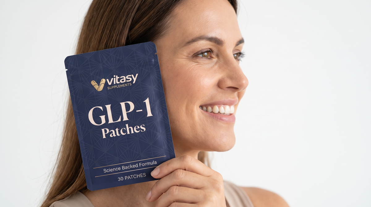 GLP-1 Patches v2 — Vrouw Naast Gezicht Testimonial