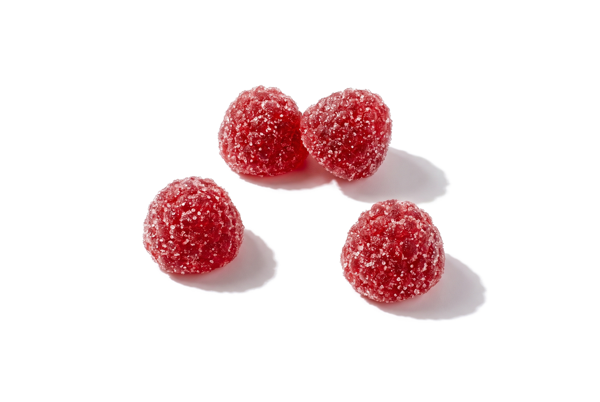 Four mixed berry saffron gummies