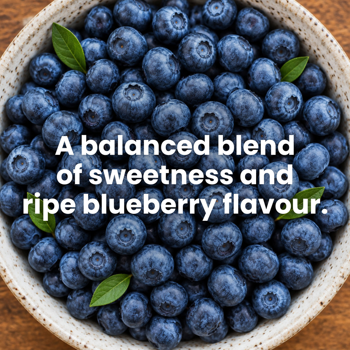 Bowl of blueberries: ripe blueberry flavour