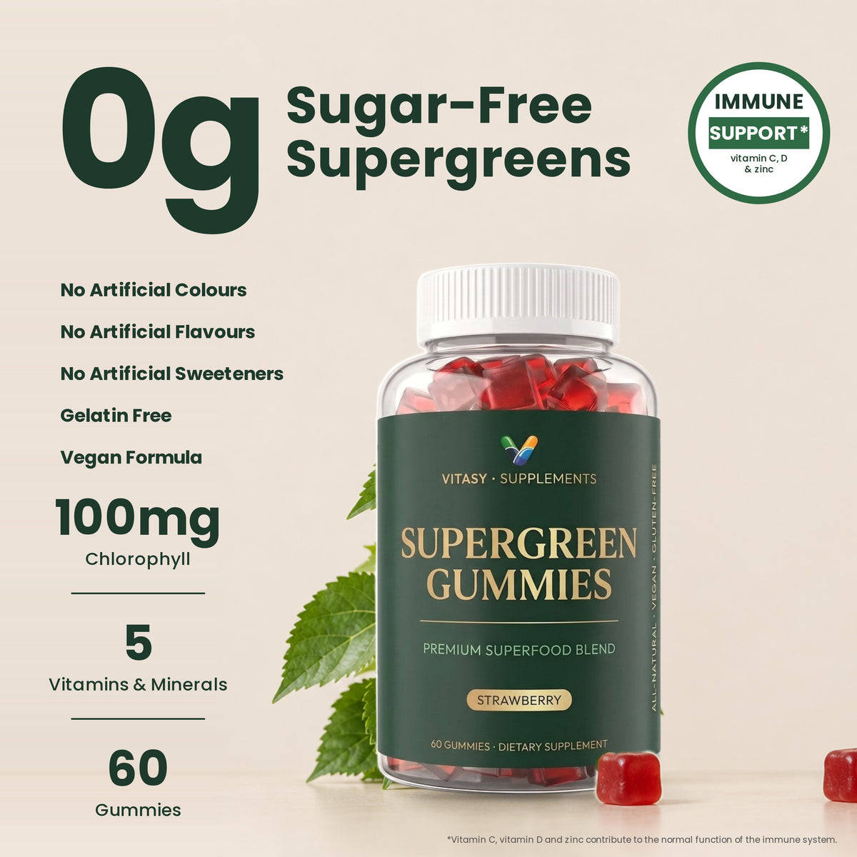 Sugar-free Supergreens with mulberry leaves