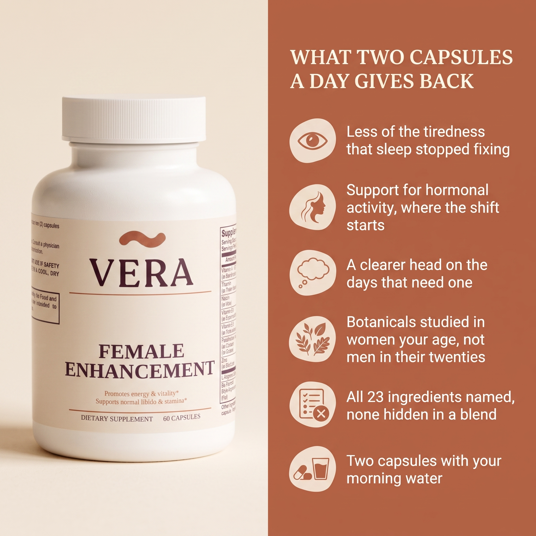 What two capsules a day gives back