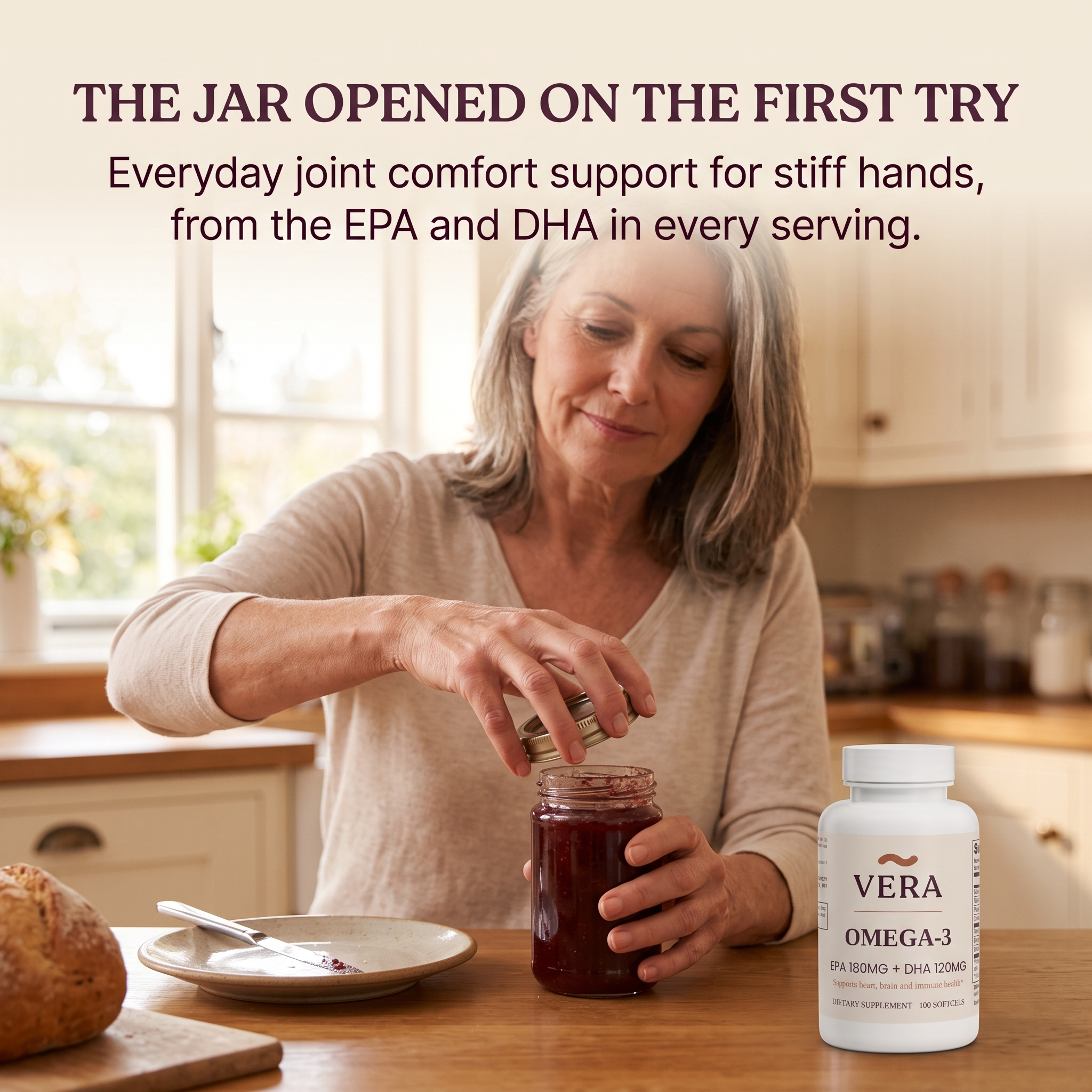 The jar opened on the first try