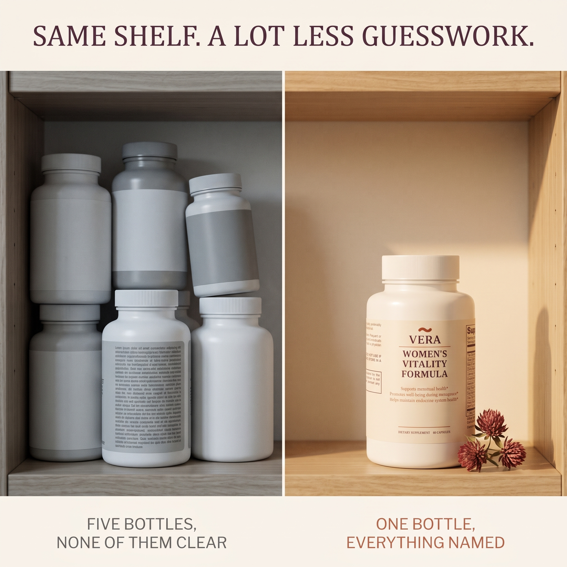 Same shelf. A lot less guesswork.