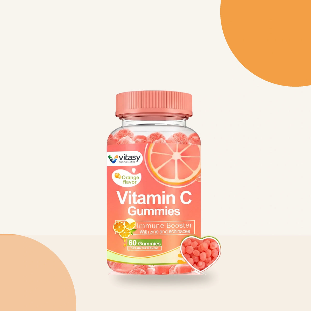 Vitasy Vitamin C Gummies v2 — brand story translated to Vitasy product/flavor story — Orange