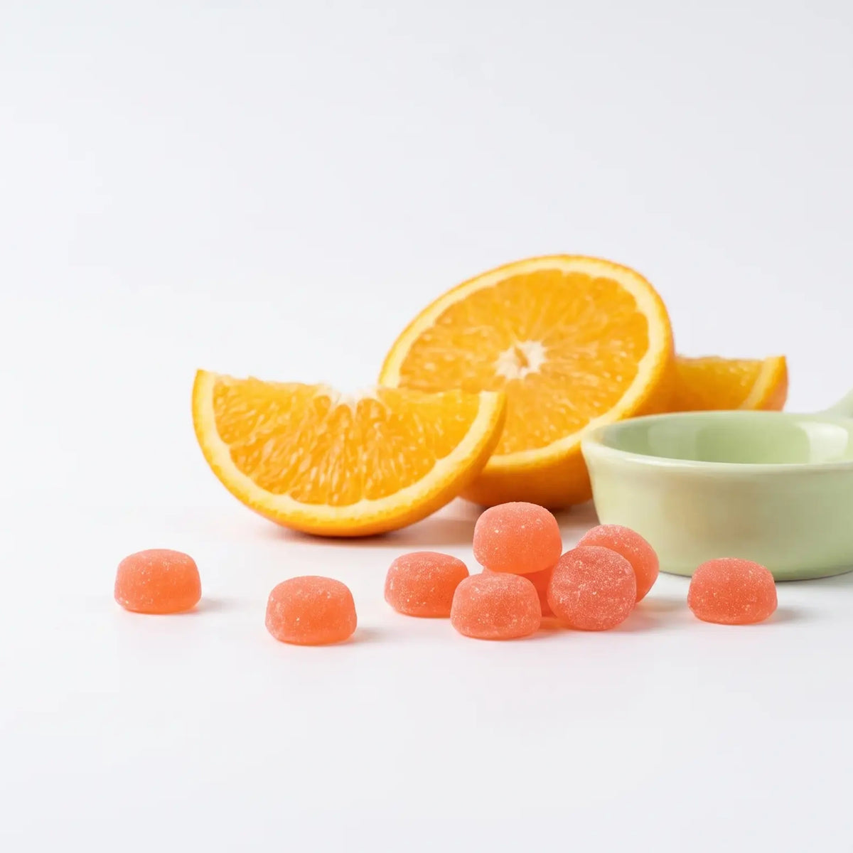 Vitasy Vitamin C Gummies v3 — flavor/ingredient visual translated to Orange macro — Orange