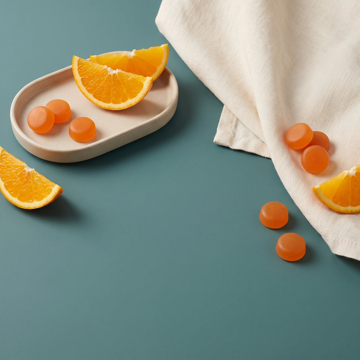 Vitasy Vitamin C Gummies v4 — flavor tile translated to Orange macro — Orange