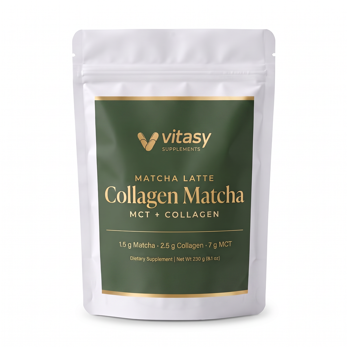 Vitasy Collagen Matcha stand-up pouch