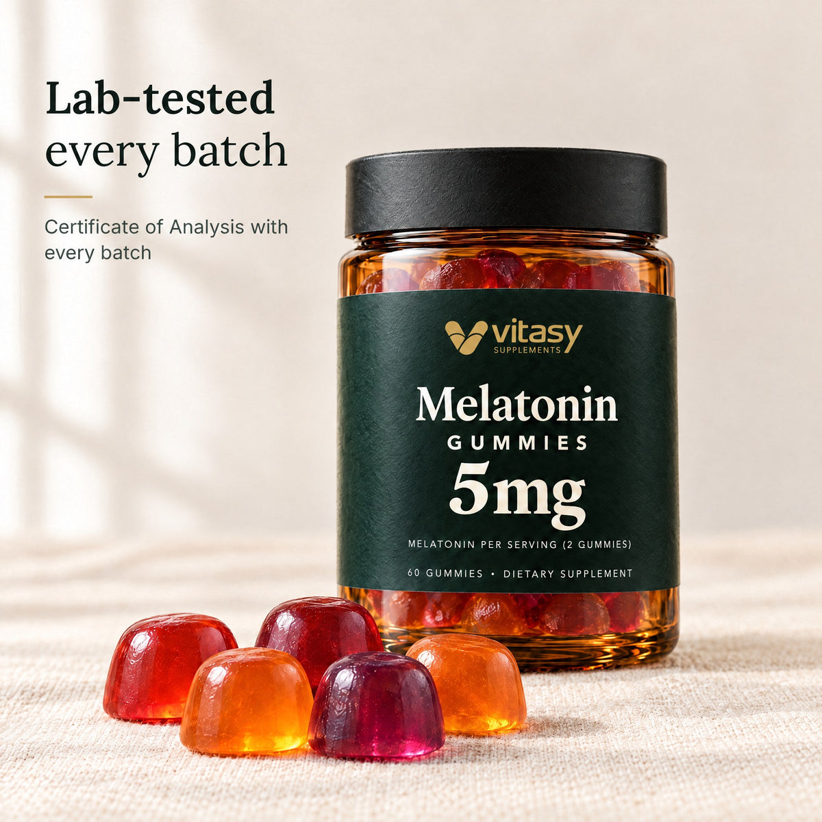 Lab-tested every batch, Certificate of Analysis with every batch