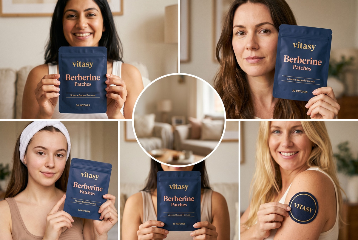 Women with Vitasy Berberine Patches pouches