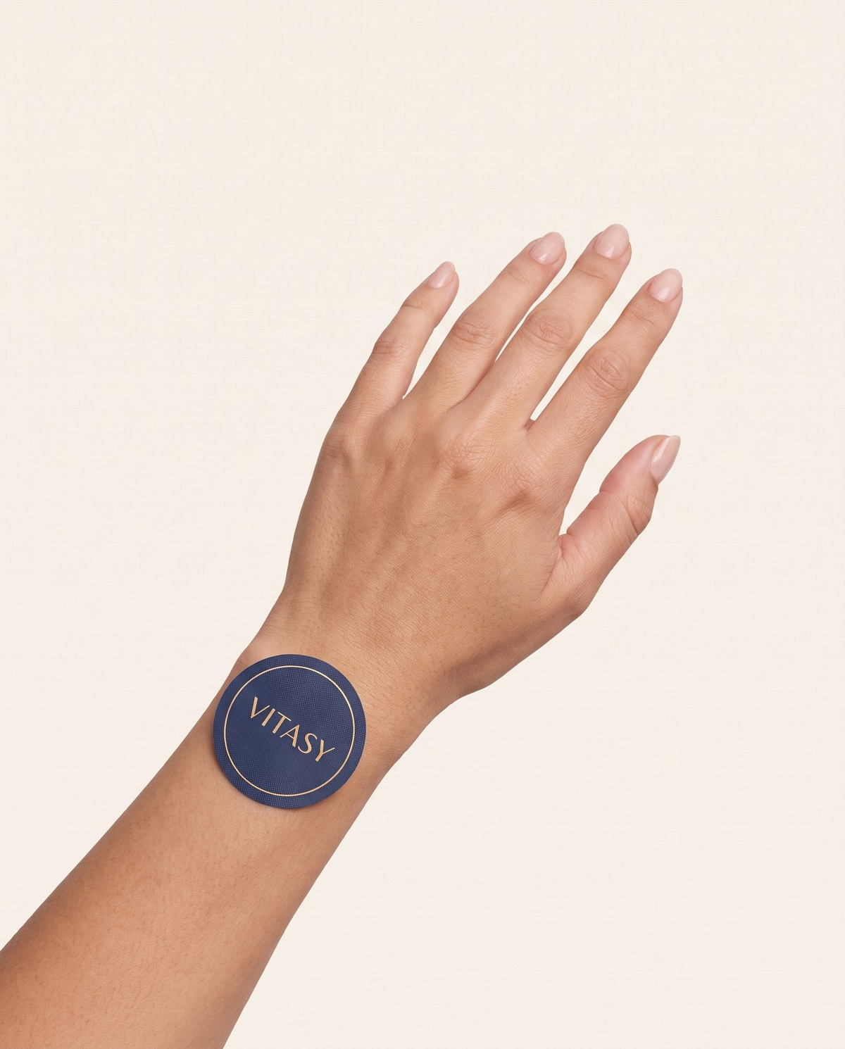 Berberine patch on the back of the wrist