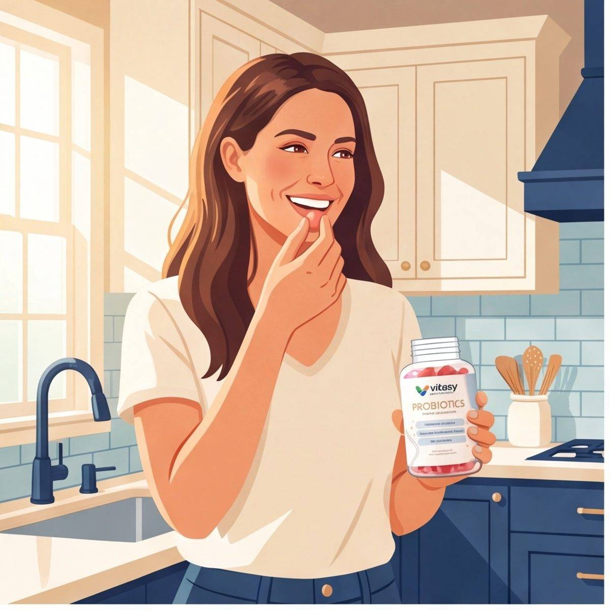 A simple gummy moment in a daily routine