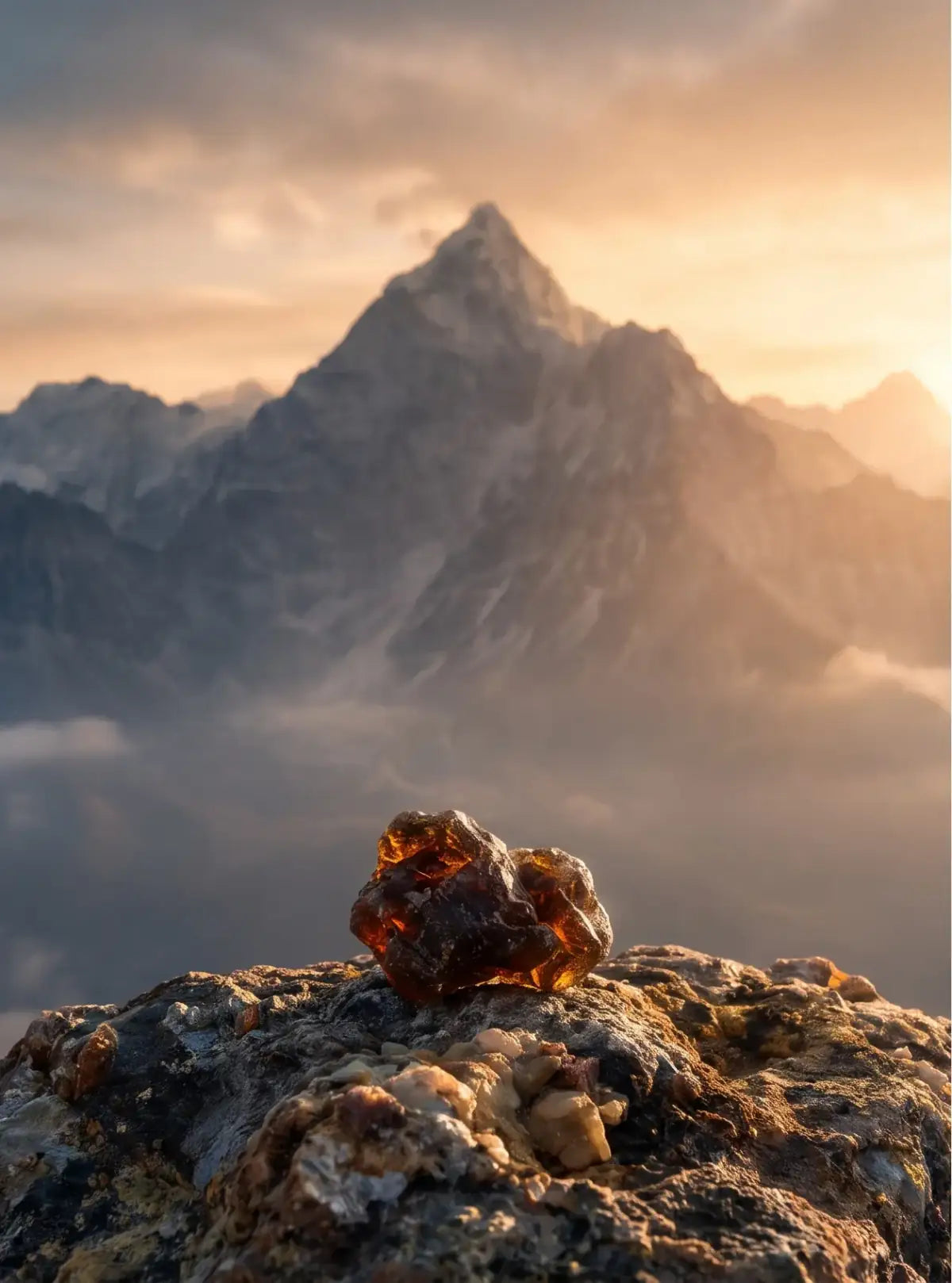Mountain landscape inspired editorial scene